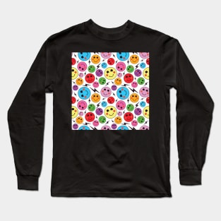 Happy Faces and Lightning Long Sleeve T-Shirt